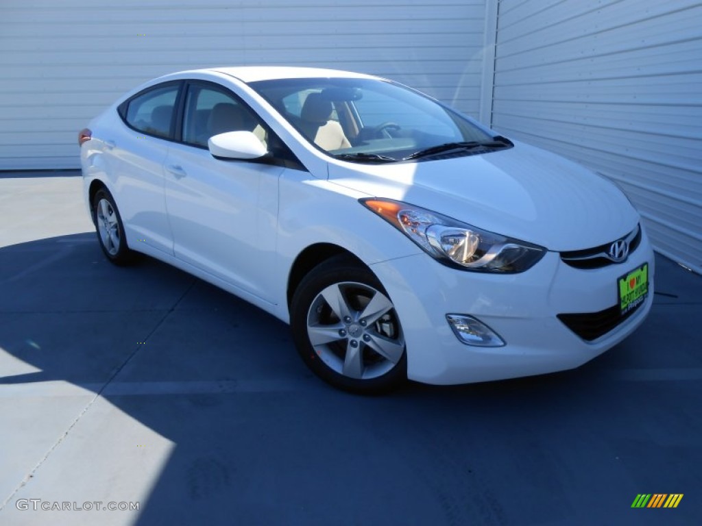 2013 Elantra GLS - Shimmering White / Beige photo #1