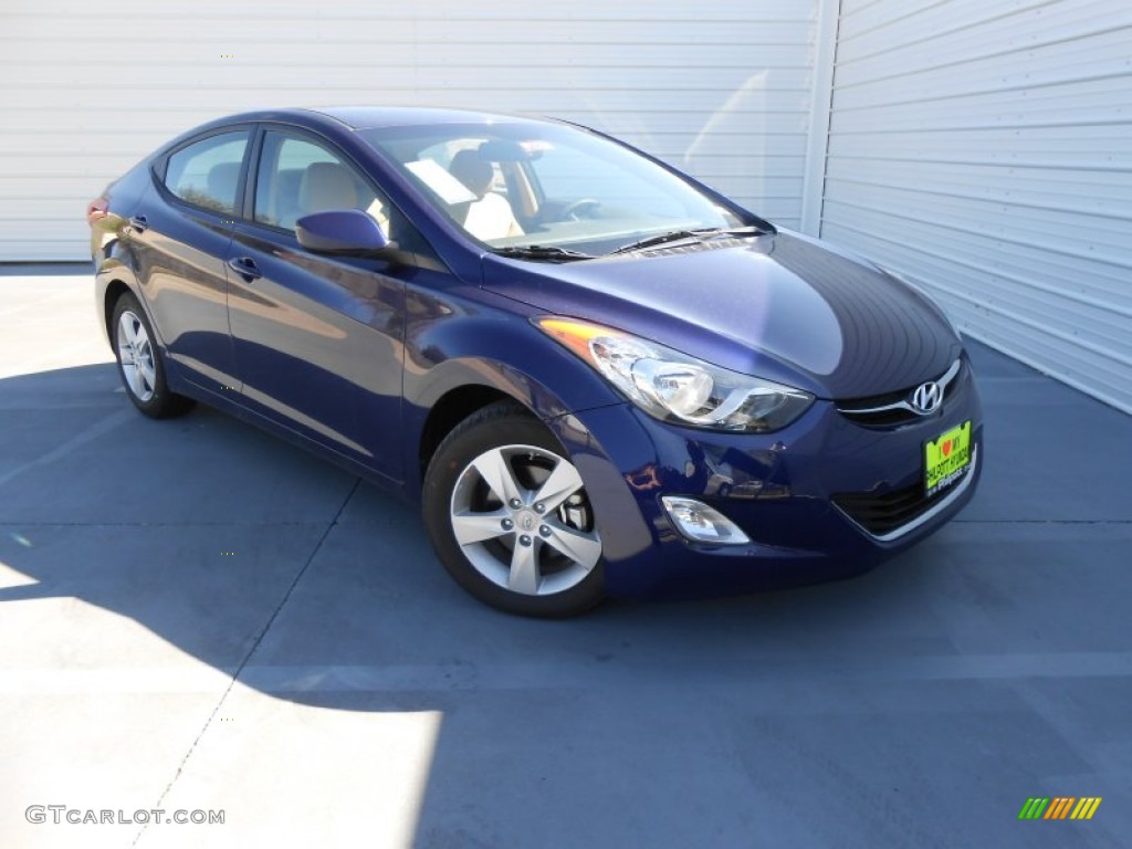 2013 Elantra Limited - Indigo Night / Beige photo #1