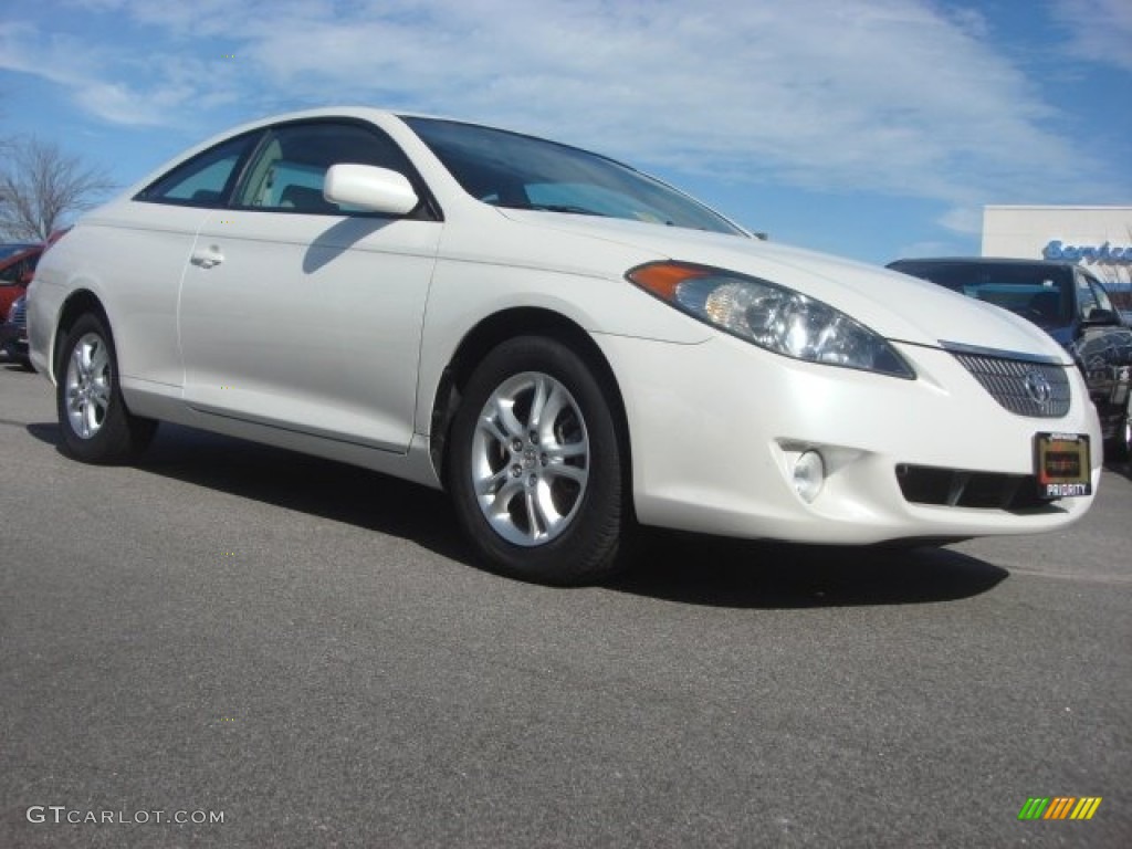 2006 Solara SLE Coupe - Arctic Frost Pearl / Ivory photo #6