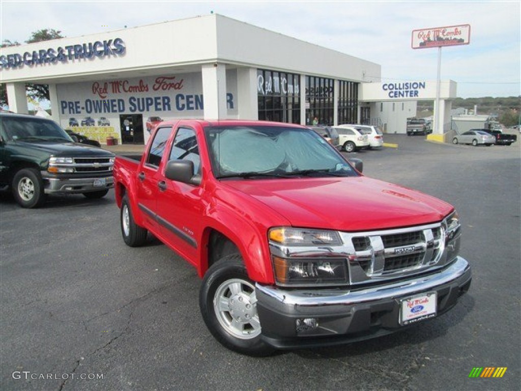 2008 i-Series Truck i-370 LS Crew Cab - Radiant Red / Ebony photo #1