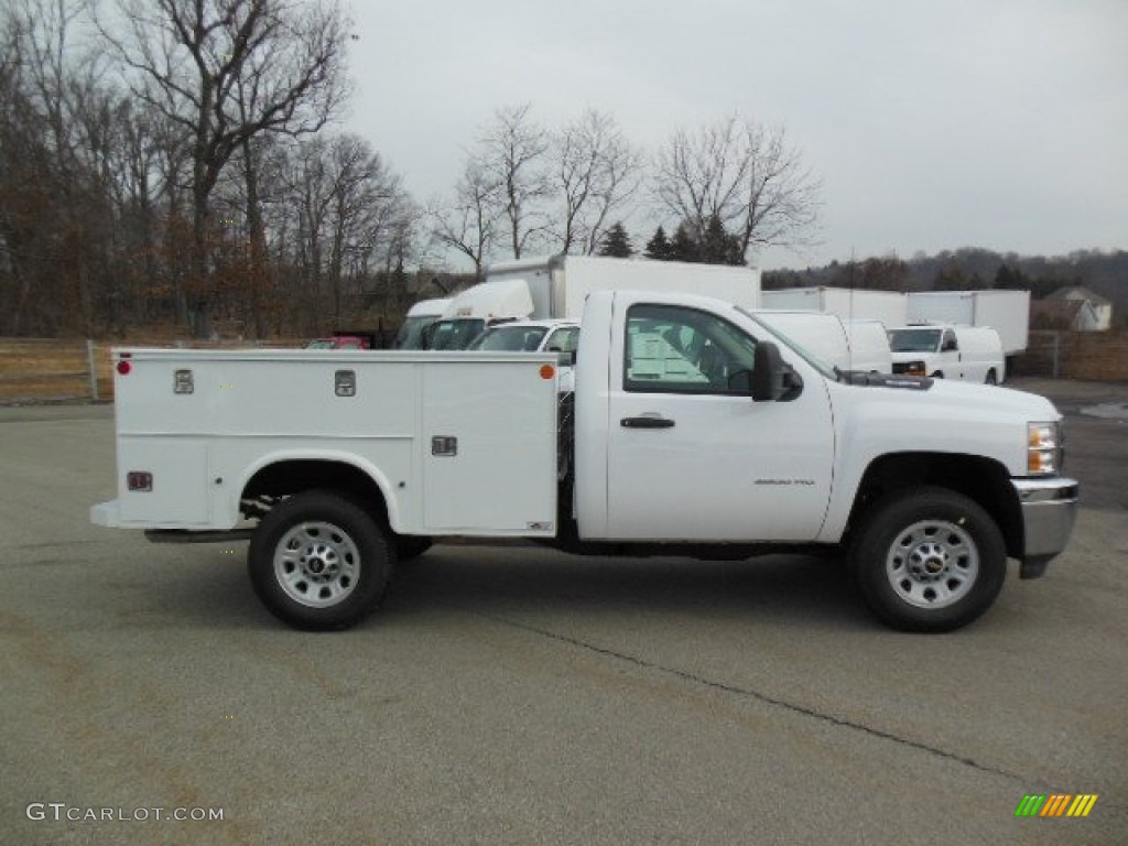 Summit White 2013 Chevrolet Silverado 3500HD WT Regular Cab 4x4 Utility Truck Exterior Photo #77192246