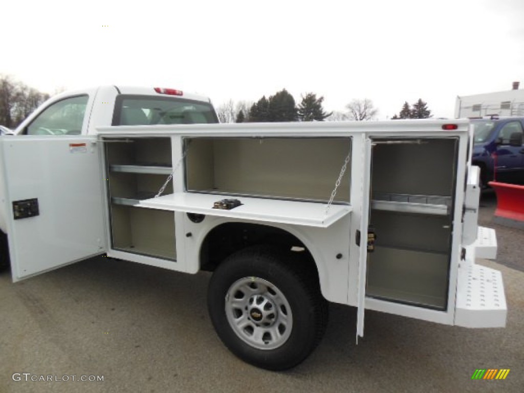 Summit White 2013 Chevrolet Silverado 3500HD WT Regular Cab 4x4 Utility Truck Exterior Photo #77192347