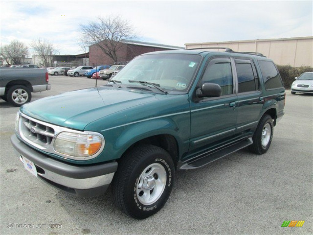 1998 Explorer XLT - Pacific Green Metallic / Medium Prairie Tan photo #4