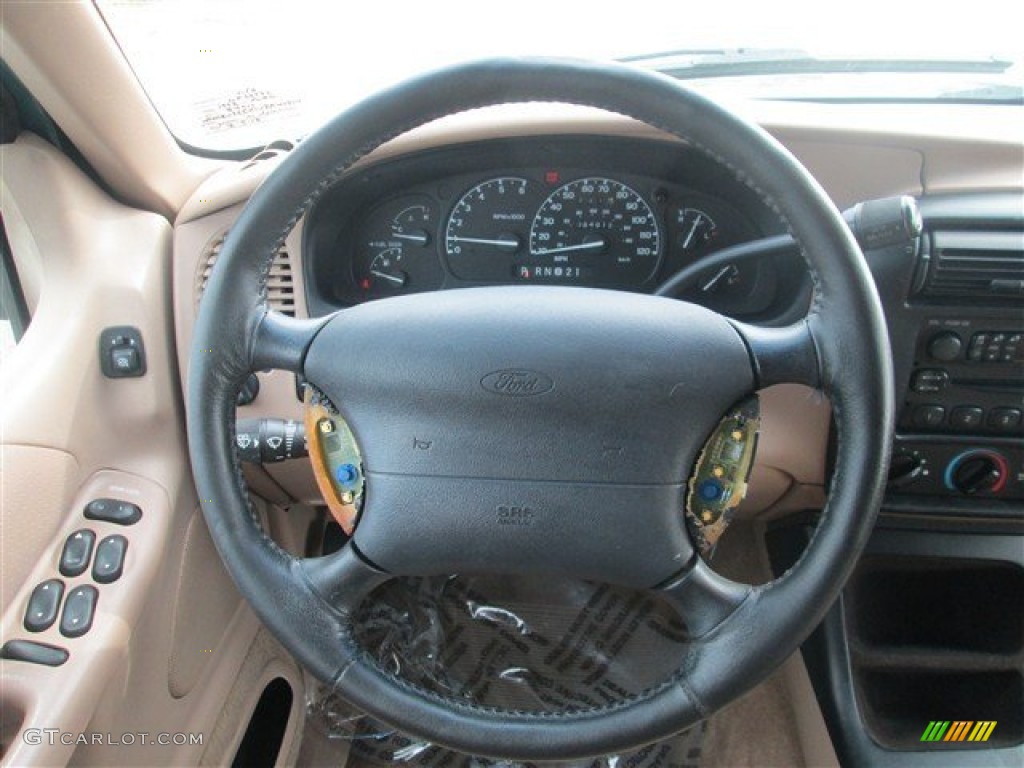 1998 Ford Explorer XLT Medium Prairie Tan Steering Wheel Photo #77192963