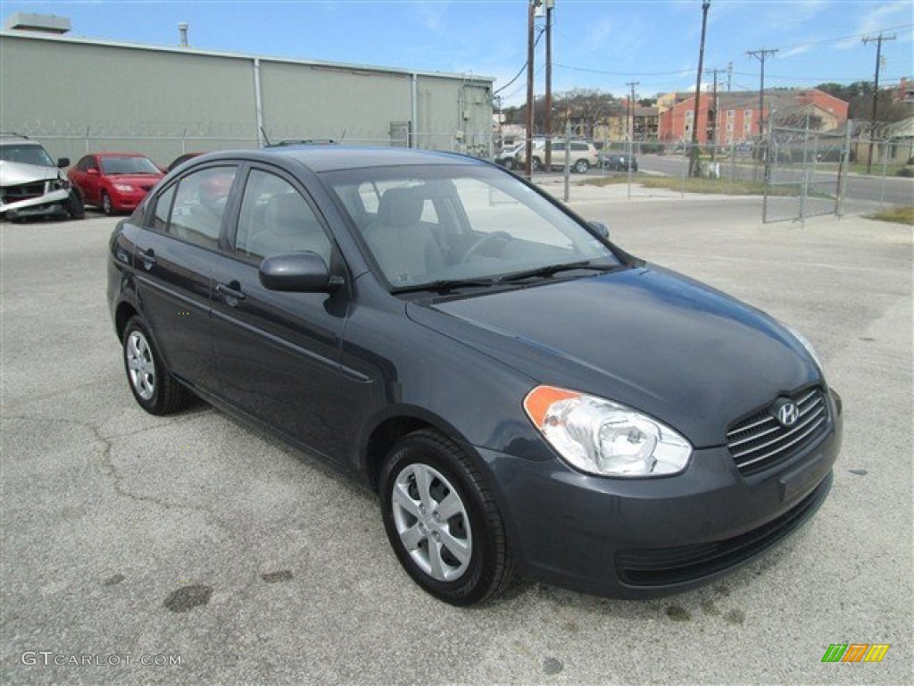 Charcoal Gray 2011 Hyundai Accent GLS 4 Door Exterior Photo #77193145
