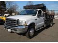 Oxford White 2003 Ford F550 Super Duty XL Crew Cab Dump Truck