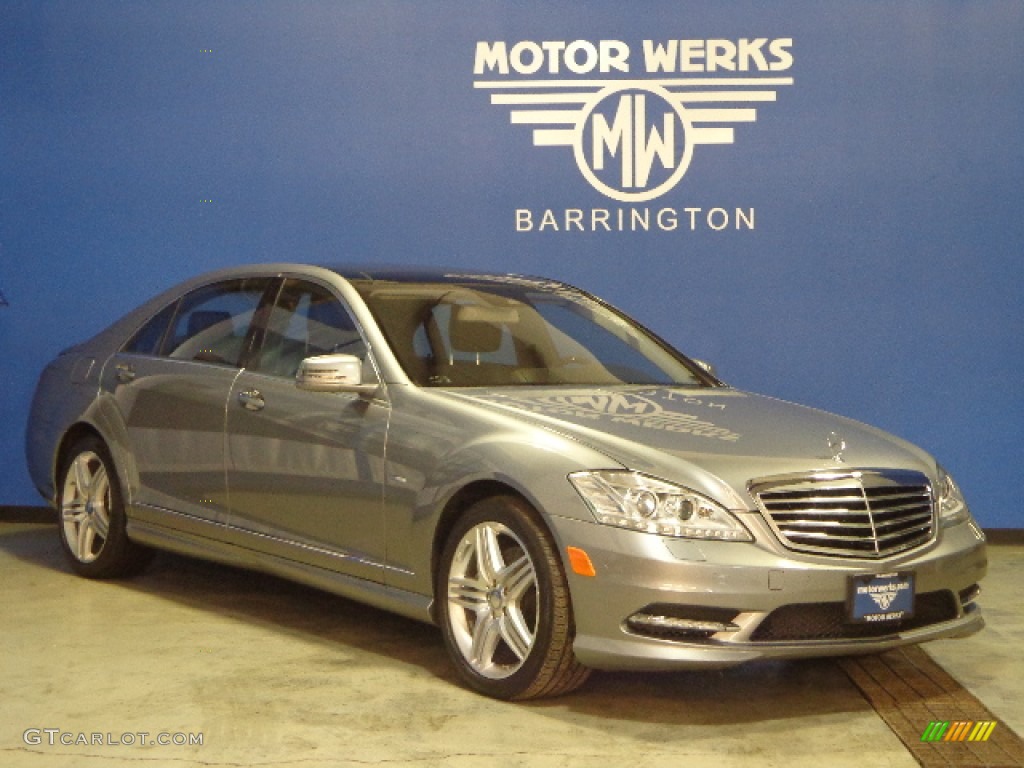 2012 S 550 4Matic Sedan - Paladium Silver Metallic / Black photo #1