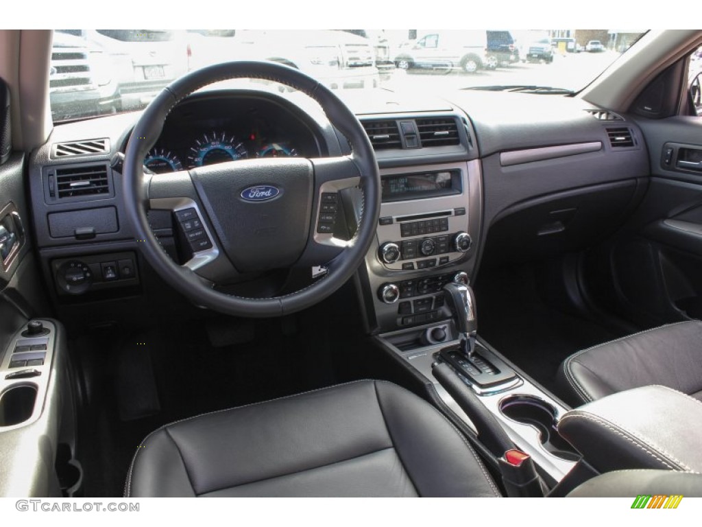 2012 Ford Fusion SEL Charcoal Black Dashboard Photo #77193998