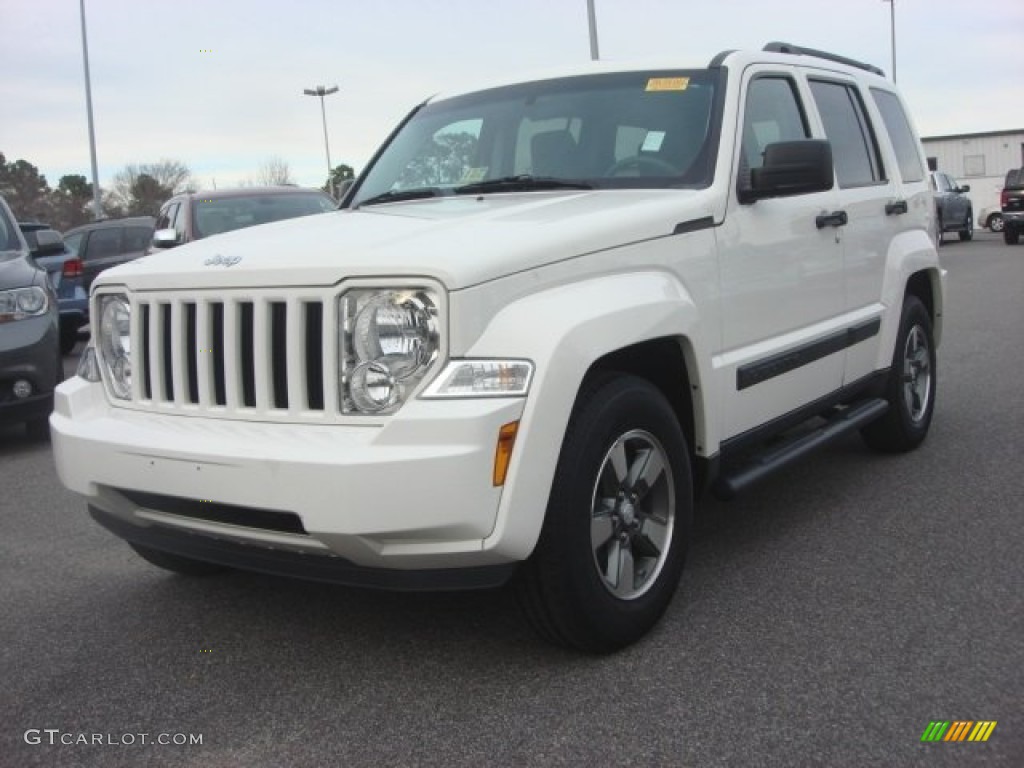 Stone White Jeep Liberty