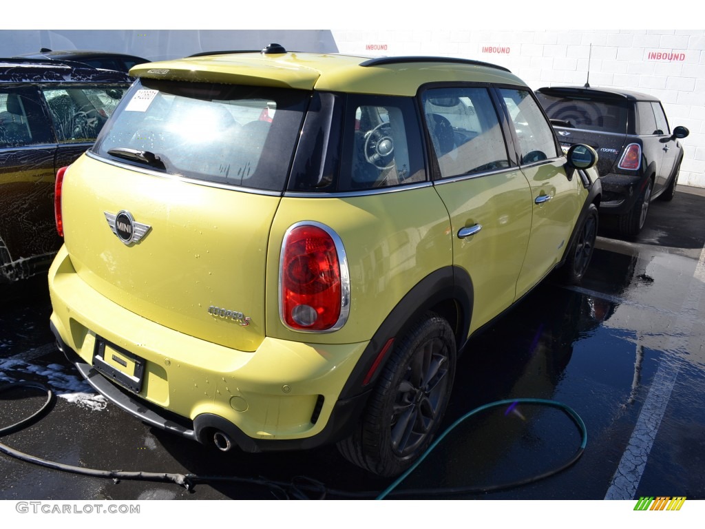 2012 Cooper S Countryman All4 AWD - Bright Yellow / Light Tobacco Leather/Cloth photo #3