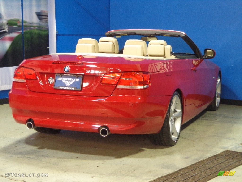 2010 3 Series 335i Convertible - Crimson Red / Cream Beige photo #14