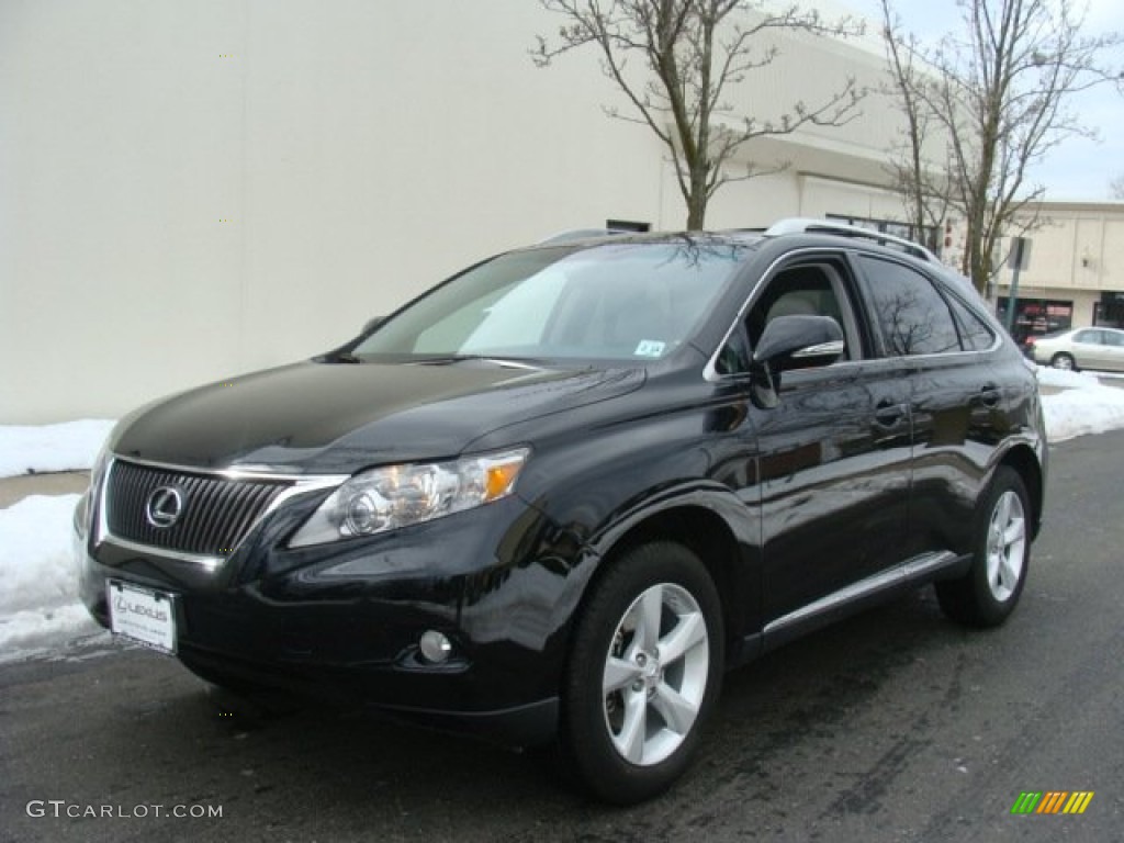 2010 RX 350 AWD - Obsidian Black / Light Gray/Espresso Birds-Eye Maple photo #1