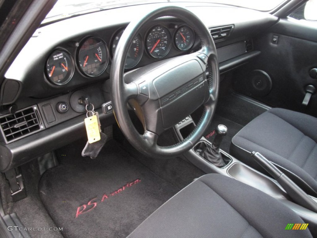 1993 Porsche 911 Carrera RS America Black Steering Wheel Photo #77197409