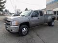 2013 Graystone Metallic Chevrolet Silverado 3500HD LT Extended Cab 4x4 Dually  photo #7