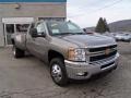 2013 Graystone Metallic Chevrolet Silverado 3500HD LT Extended Cab 4x4 Dually  photo #9