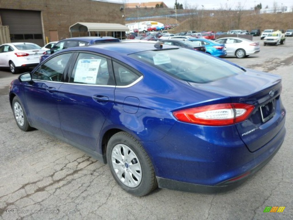 2013 Fusion S - Deep Impact Blue Metallic / Earth Gray photo #4