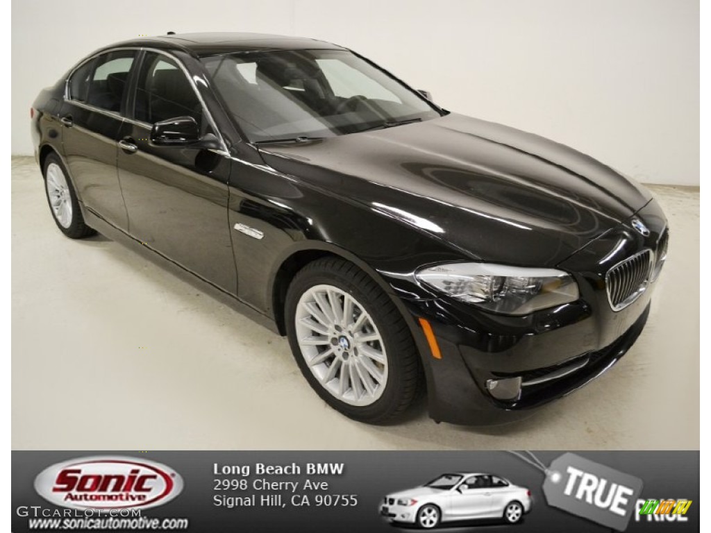 2013 5 Series 535i Sedan - Jet Black / Black photo #1