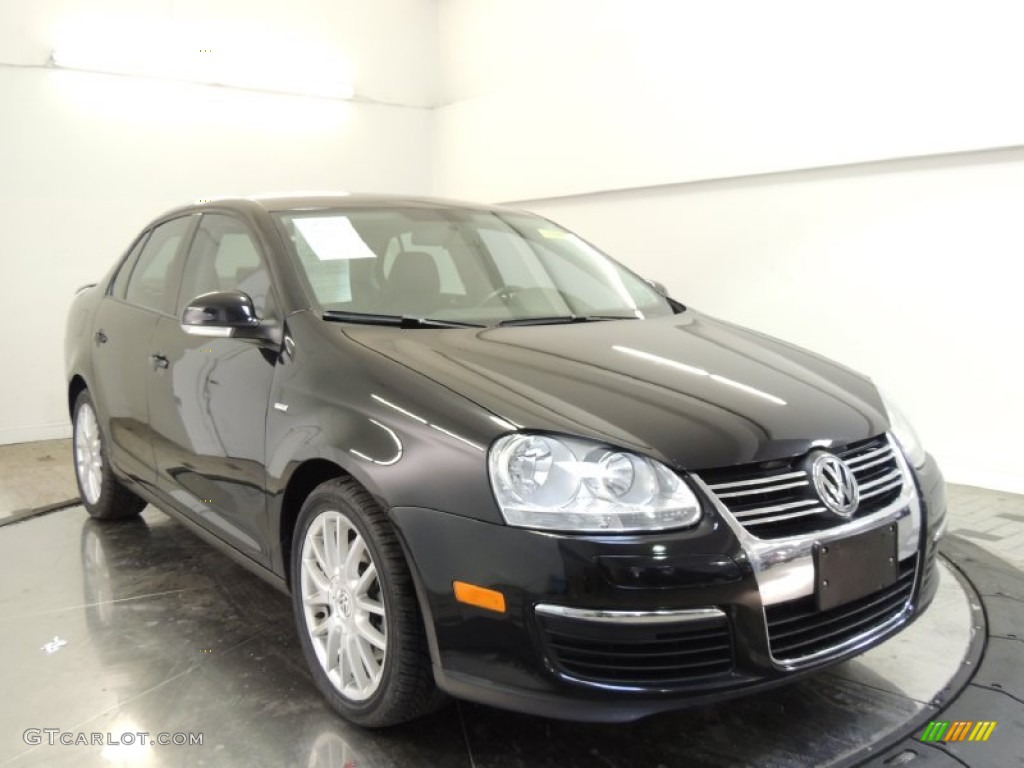 Black Uni 2009 Volkswagen Jetta Wolfsburg Edition Sedan Exterior Photo #77201116