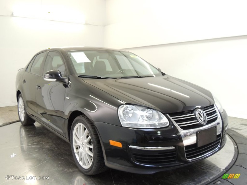 2009 Jetta Wolfsburg Edition Sedan - Black Uni / Anthracite photo #1