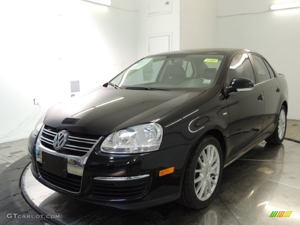 2009 Jetta Wolfsburg Edition Sedan - Black Uni / Anthracite photo #3