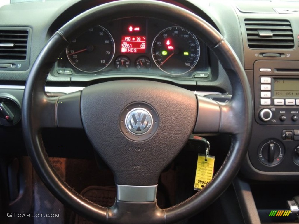 2009 Jetta Wolfsburg Edition Sedan - Black Uni / Anthracite photo #13