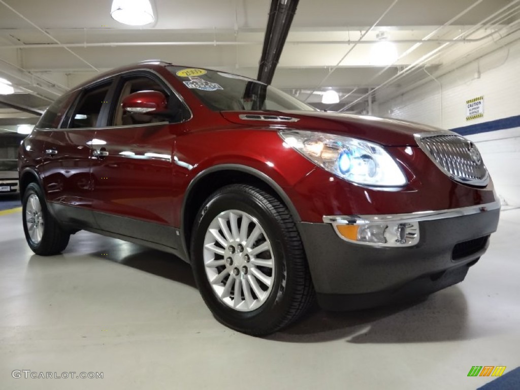 2009 Enclave CXL AWD - Red Jewel Tintcoat / Cocoa/Cashmere photo #5