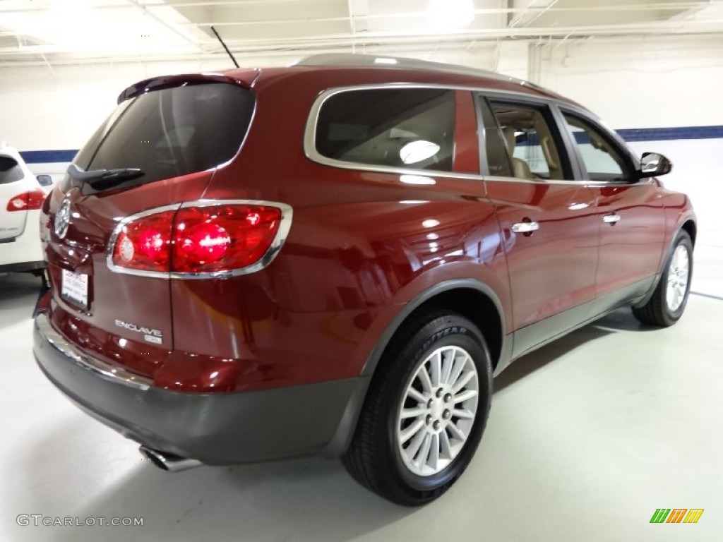 2009 Enclave CXL AWD - Red Jewel Tintcoat / Cocoa/Cashmere photo #7