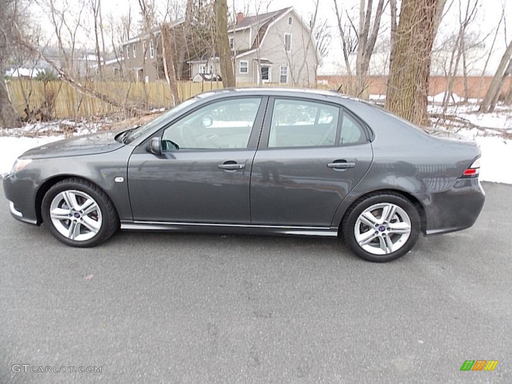 Carbon Gray Metallic 2009 Saab 9-3 Aero XWD Sport Sedan Exterior Photo #77202377