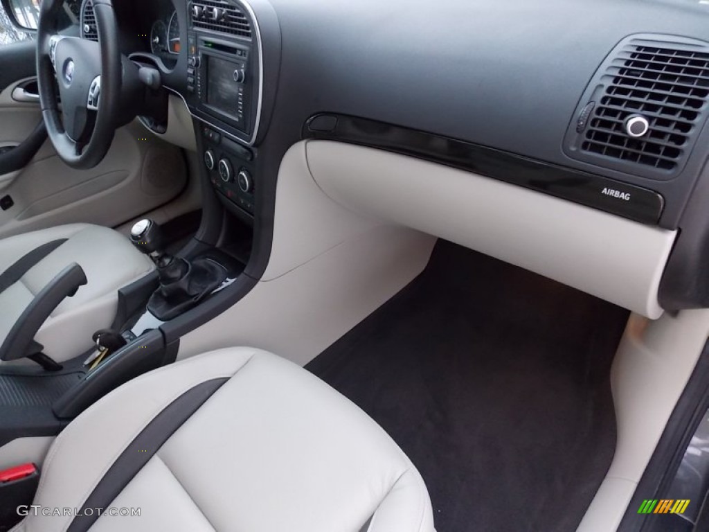2009 Saab 9-3 Aero XWD Sport Sedan Parchment/Black Dashboard Photo #77202725