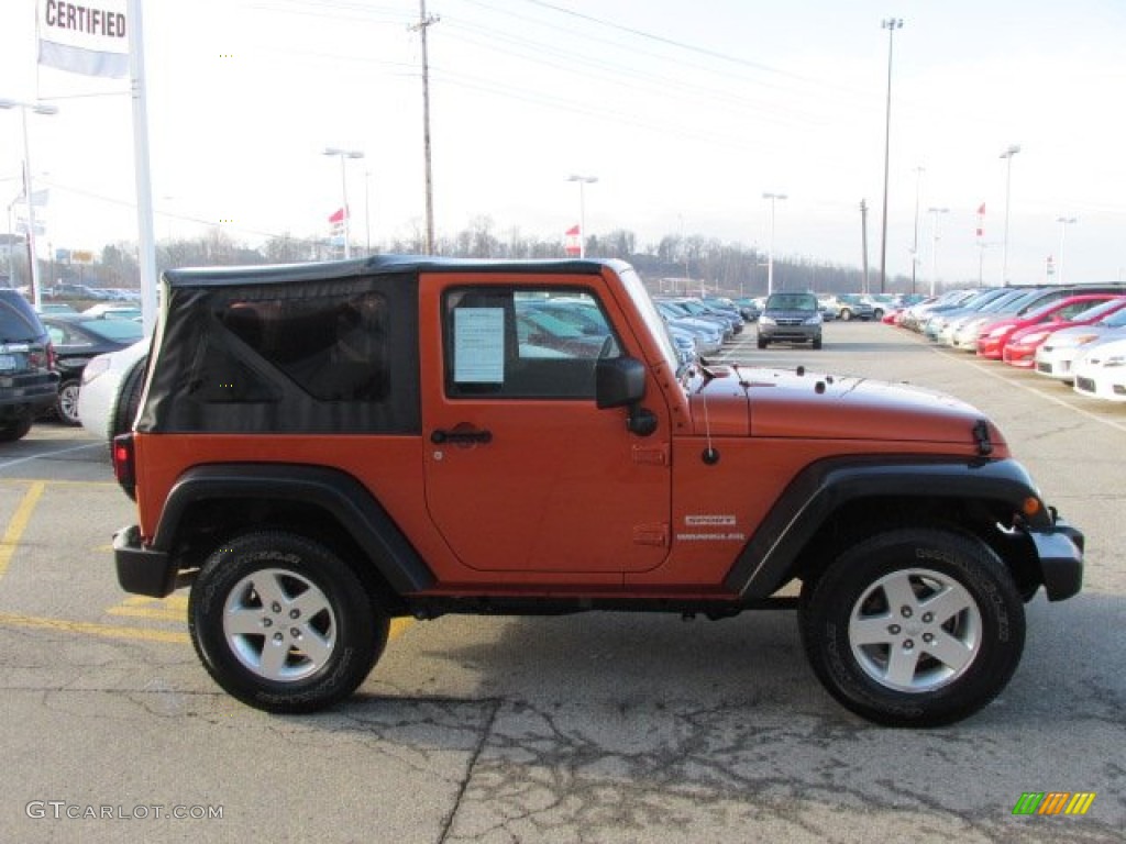 2011 Wrangler Sport S 4x4 - Mango Tango Pearl / Black photo #7