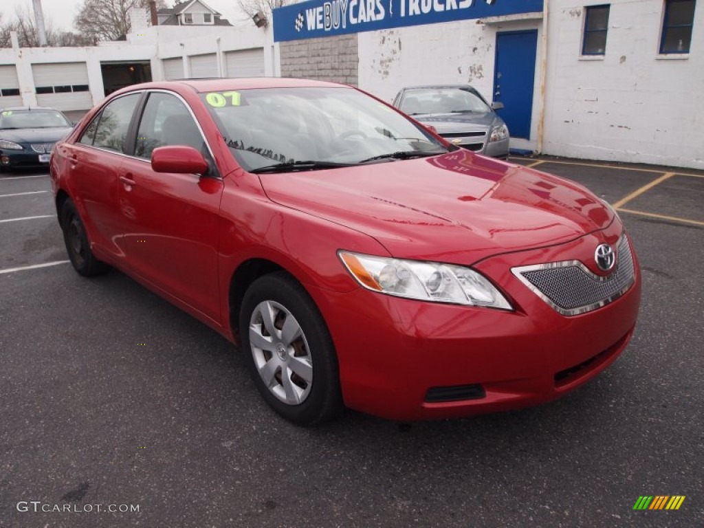 Barcelona Red Metallic 2007 Toyota Camry LE Exterior Photo #77205533