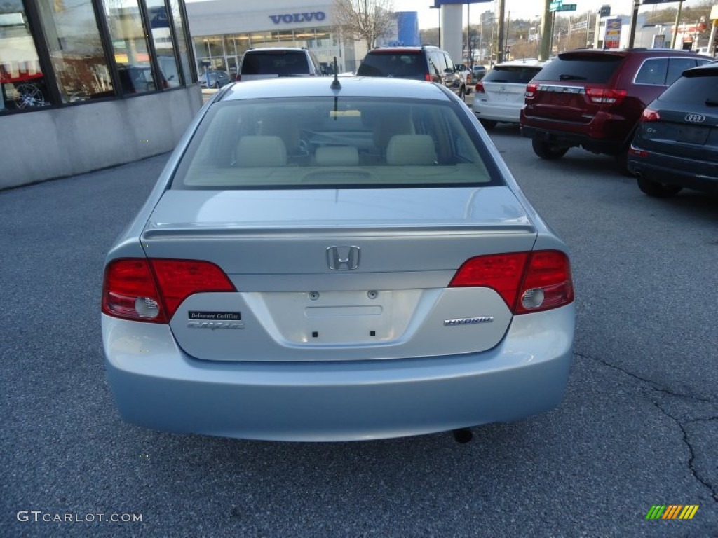 2008 Civic Hybrid Sedan - Opal Silver Blue Metallic / Ivory photo #7