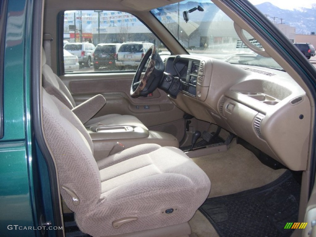 1995 Sierra 2500 SLE Extended Cab 4x4 - Forest Green Metallic / Beige photo #6