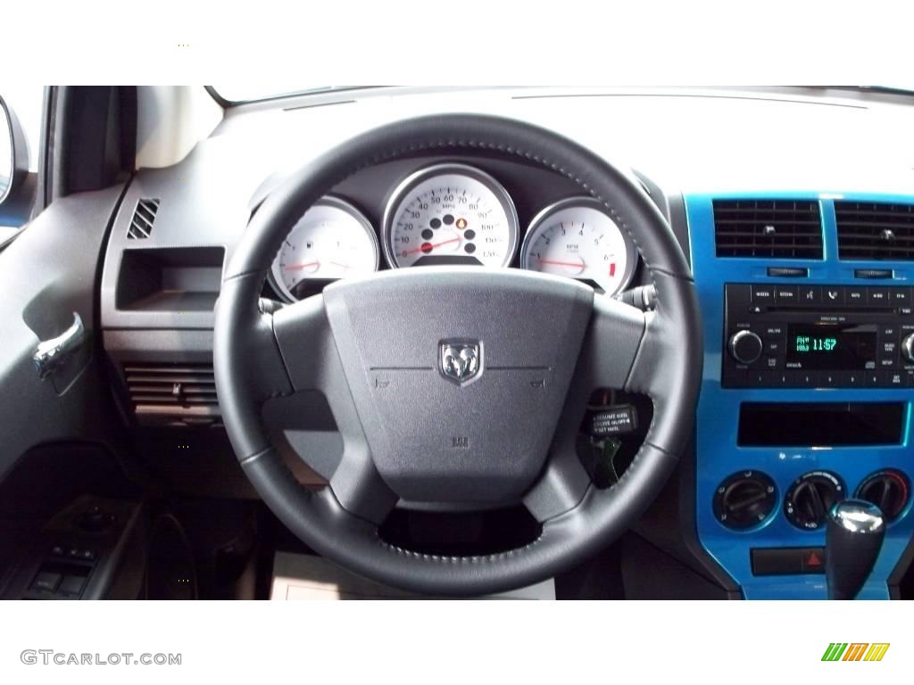 2009 Caliber SXT - Surf Blue Pearl / Dark Slate Gray/Blue photo #7