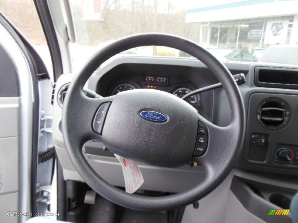 2013 Ford E Series Cutaway E350 Commercial Utility Truck Medium Flint Steering Wheel Photo #77206448