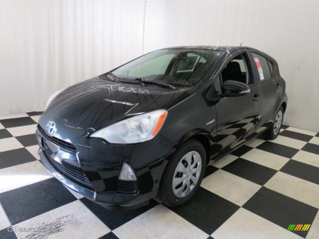 2012 Prius c Hybrid Two - Black Sand Pearl / Light Blue Gray/Black photo #3