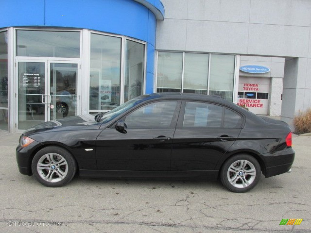 2008 3 Series 328xi Sedan - Black Sapphire Metallic / Black photo #2