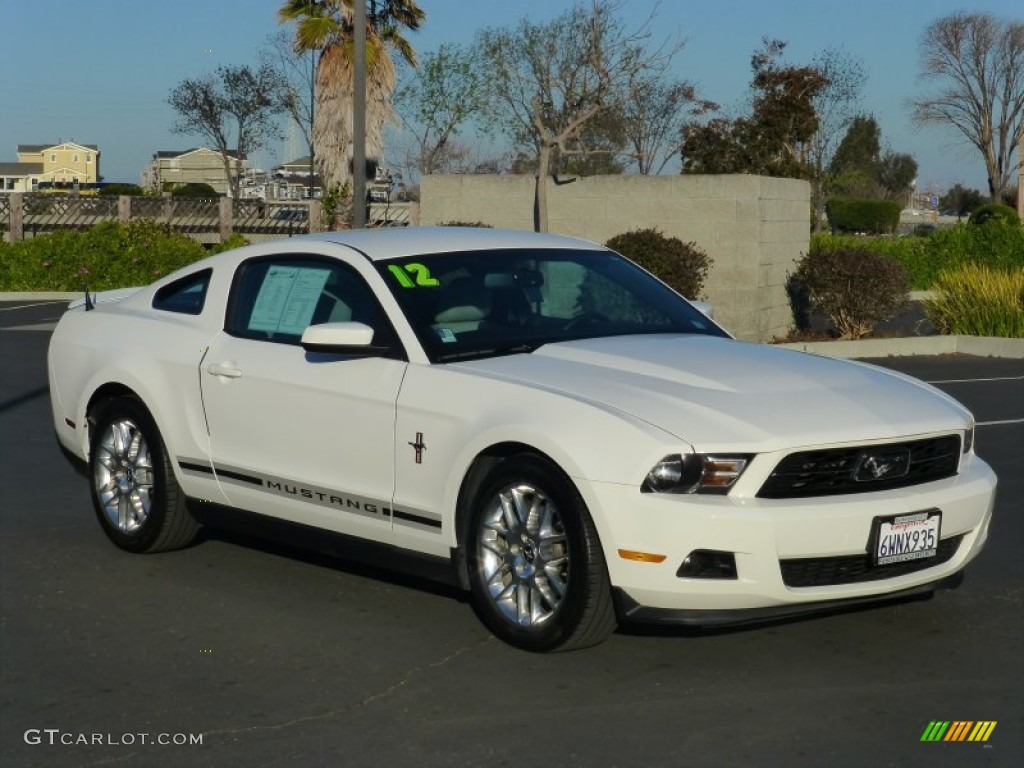2012 Mustang V6 Premium Coupe - Performance White / Stone photo #1