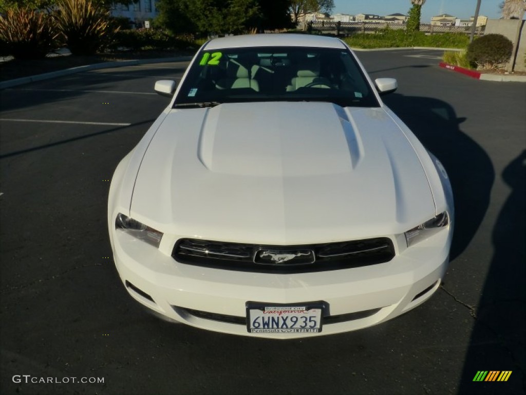 2012 Mustang V6 Premium Coupe - Performance White / Stone photo #2