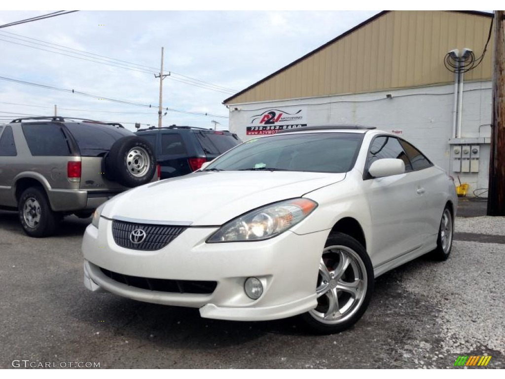 2005 Solara SE Coupe - Arctic Frost Pearl White / Dark Stone photo #3
