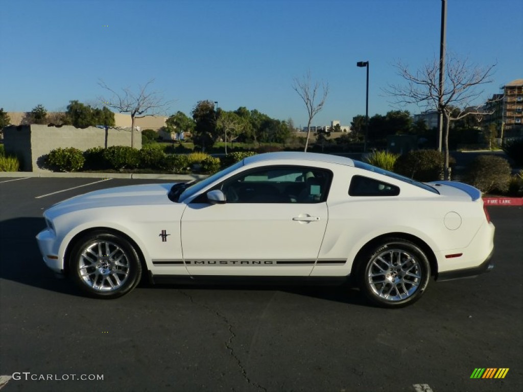 2012 Mustang V6 Premium Coupe - Performance White / Stone photo #8