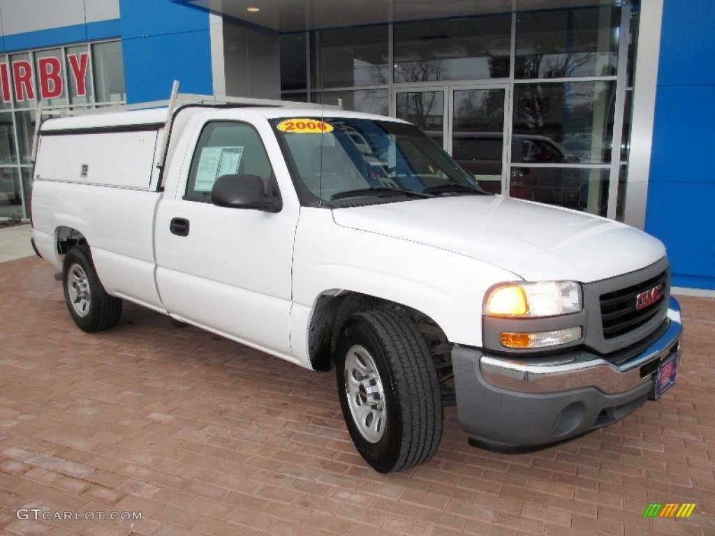 2006 Sierra 1500 Regular Cab - Summit White / Dark Pewter photo #12