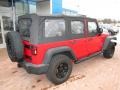 2007 Flame Red Jeep Wrangler Unlimited X 4x4  photo #11