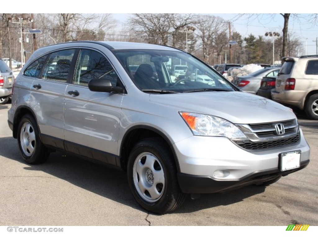 2010 CR-V LX AWD - Alabaster Silver Metallic / Black photo #3