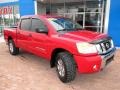 2010 Red Alert Nissan Titan SE Crew Cab 4x4  photo #12