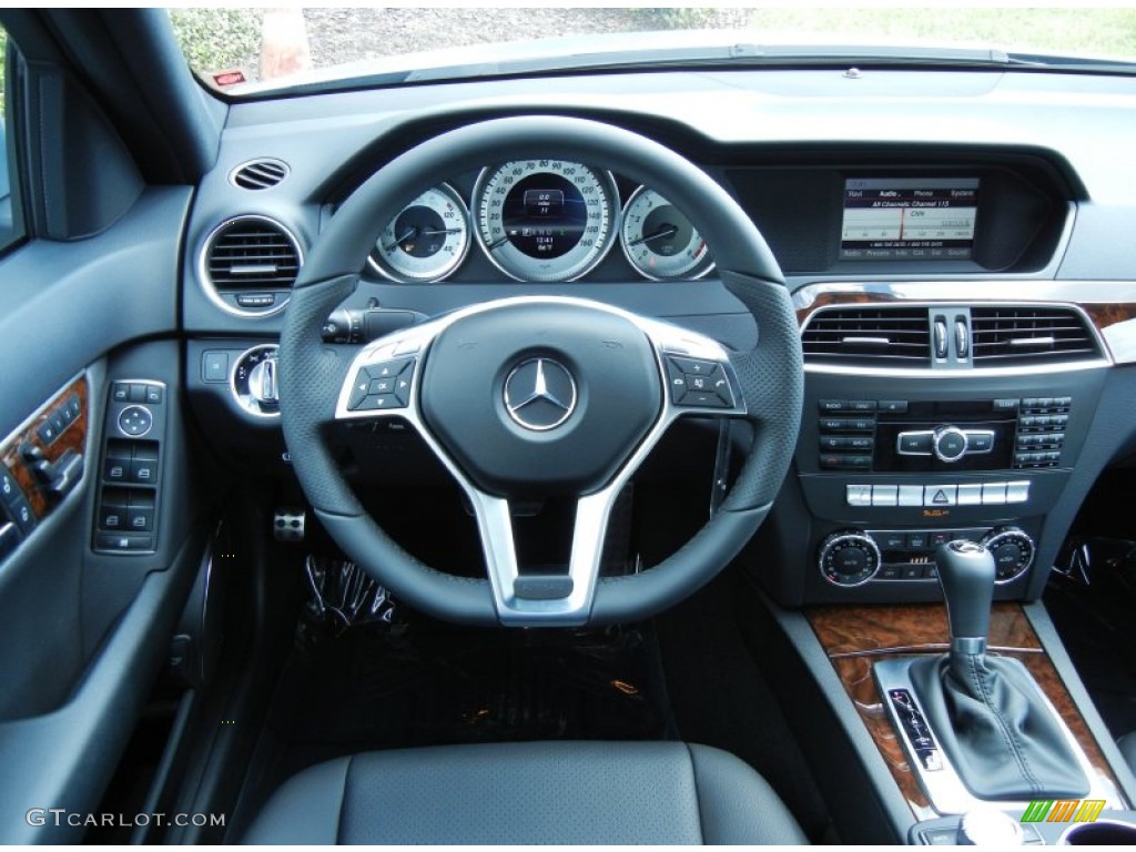 2013 Mercedes-Benz C 250 Sport Black Dashboard Photo #77210020