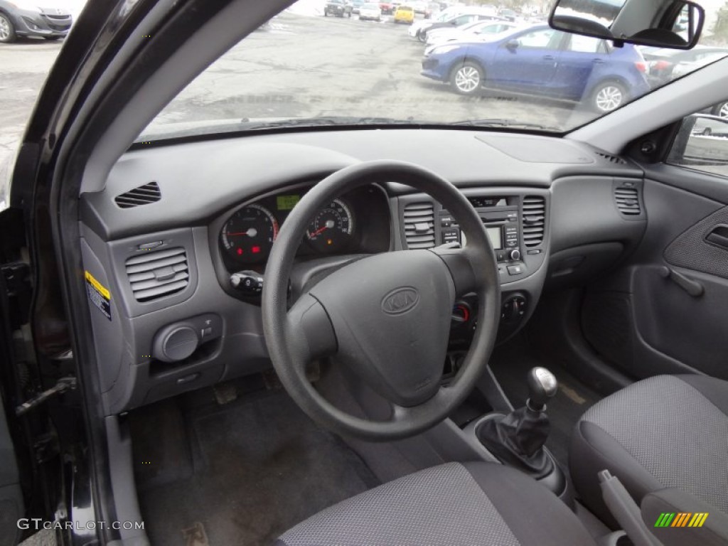 Gray Interior 2009 Kia Rio Sedan Photo #77212181