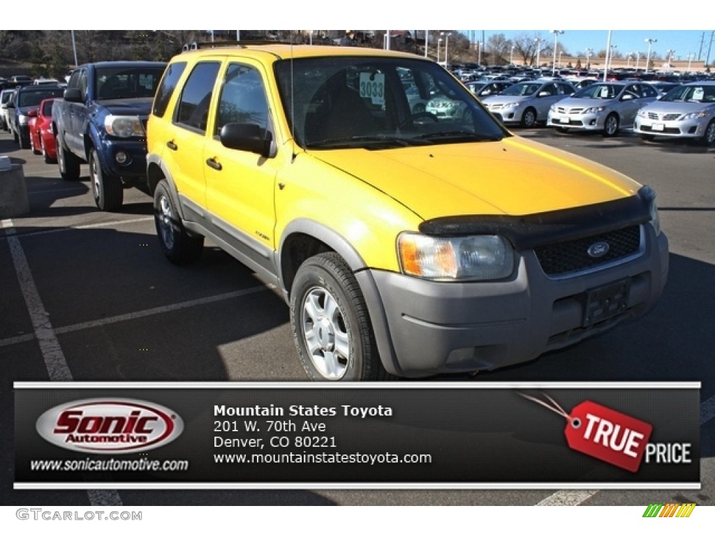 2002 Escape XLT V6 4WD - Chrome Yellow / Medium Graphite photo #1
