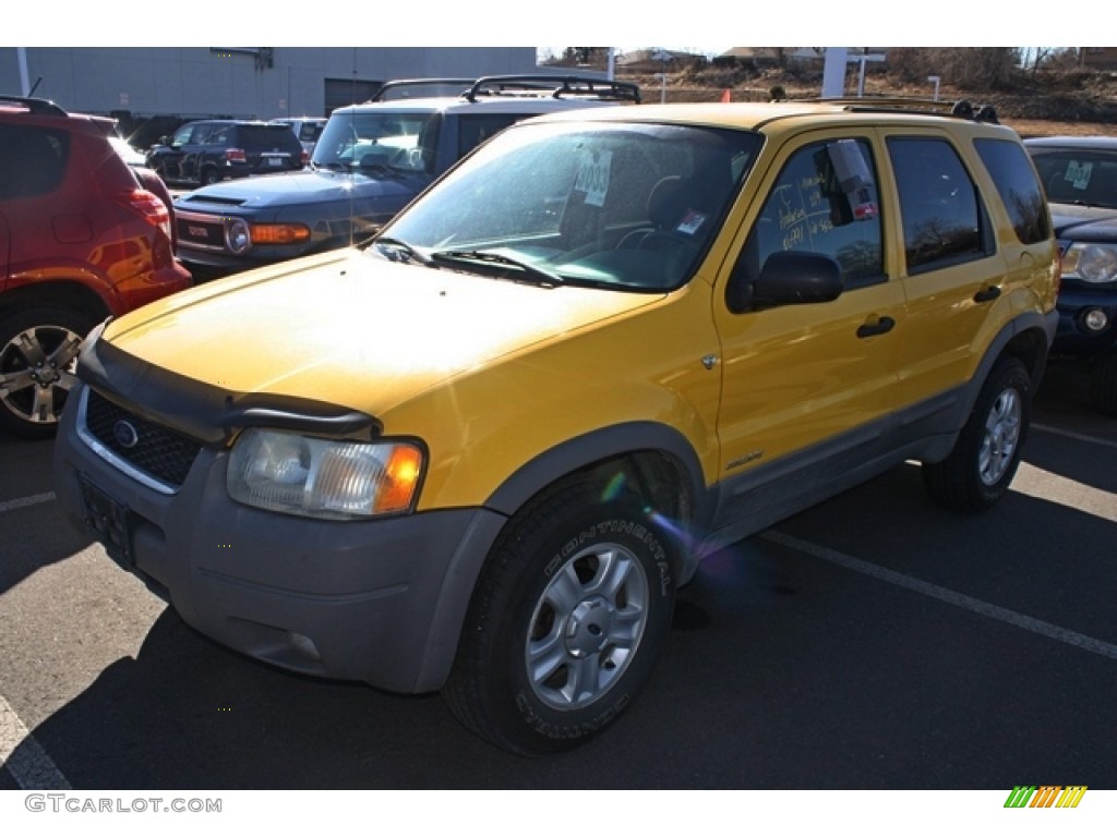 2002 Escape XLT V6 4WD - Chrome Yellow / Medium Graphite photo #4