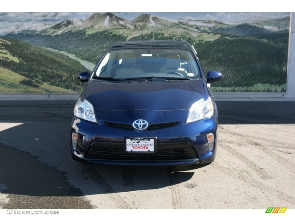 2013 Prius Four Hybrid - Nautical Blue Metallic / Bisque photo #3